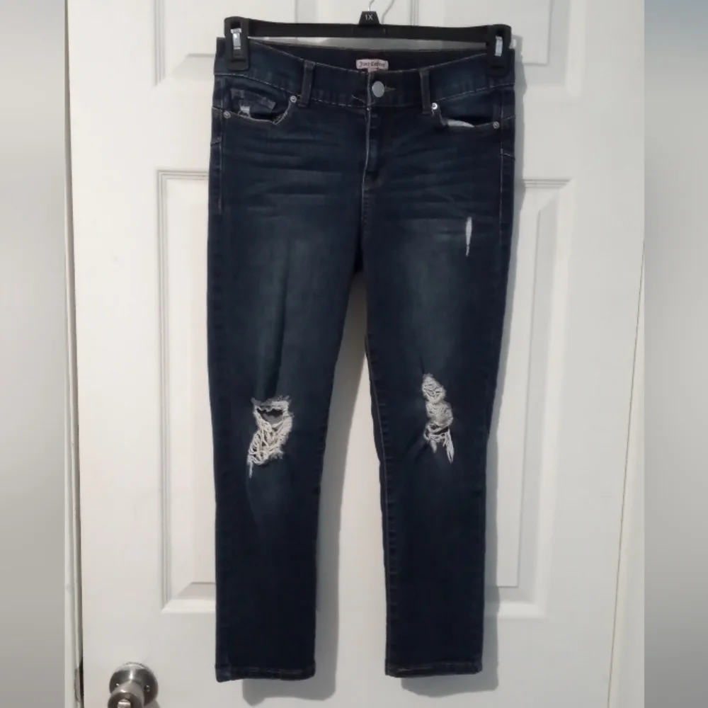 Juicy Couture Midnight Blue Ripped Skinny Jeans
